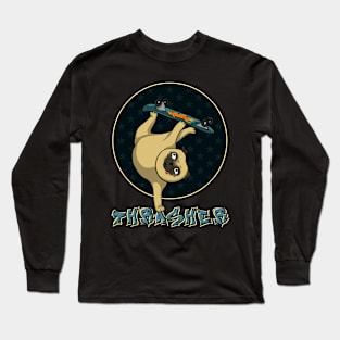 Skateboarder pug Long Sleeve T-Shirt